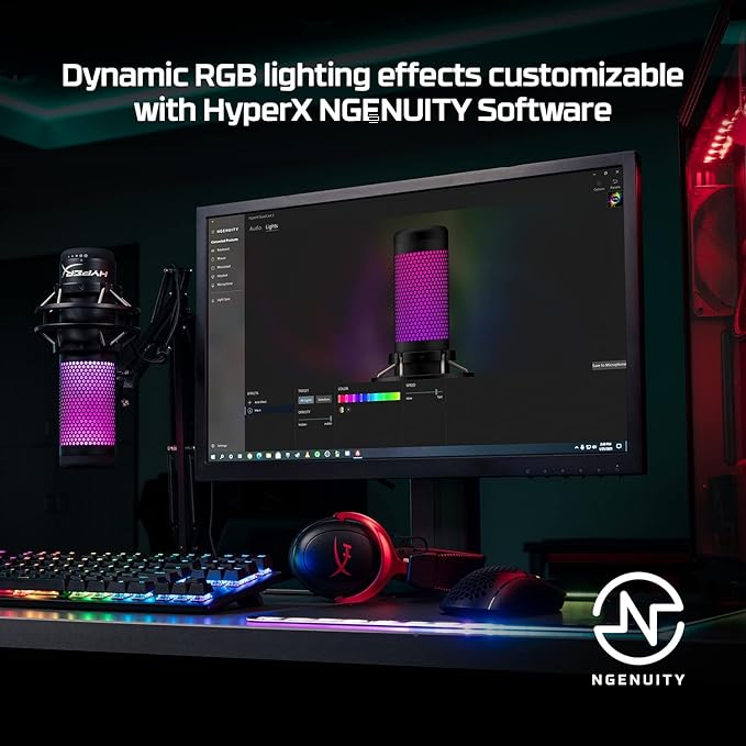 HyperX Ingenuity Software Customization for RGB Lighting on QuadCast S Microphone