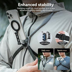 Extended Pole TELESIN MAX Phone Holder for Comfortable Hands-Free Vlogging and Shooting Enhanced Stability 