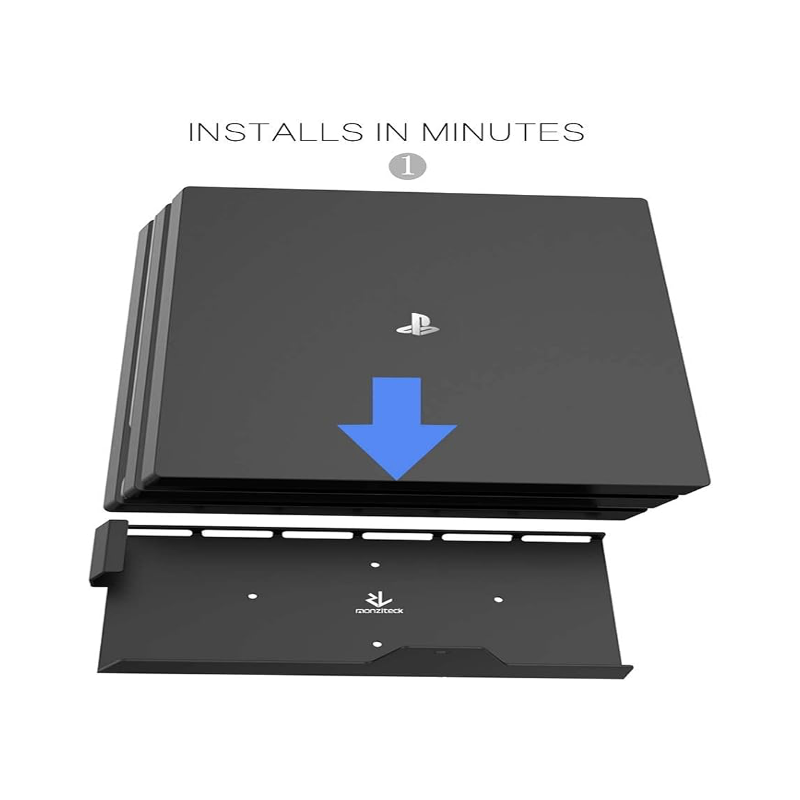 Durable PS4 Pro Wall Mount with Secure Fit and Heat Dissipation for Long-Lasting Use
