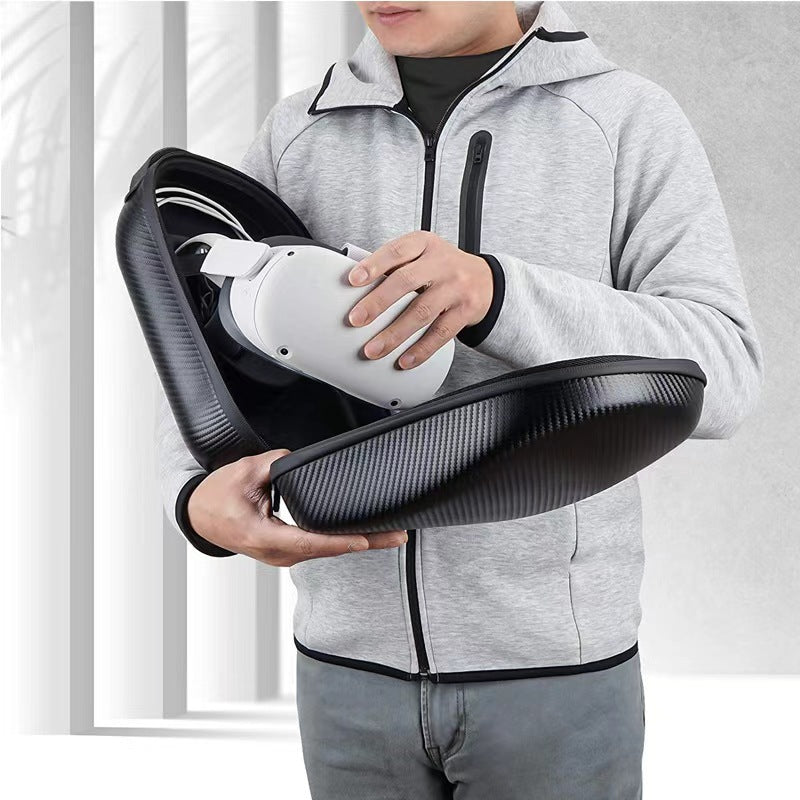 Durable Carbon Fiber Carrying Case for Oculus Quest 2 VR Headset and Accessories