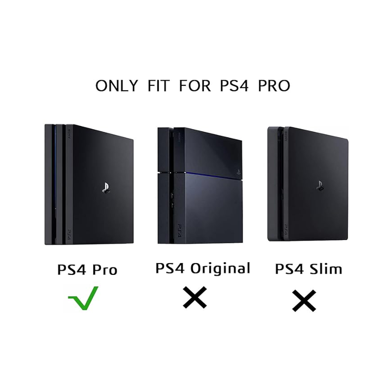 Space-Saving PS4 Pro Mount Stand with Easy Installation and Heat Protection