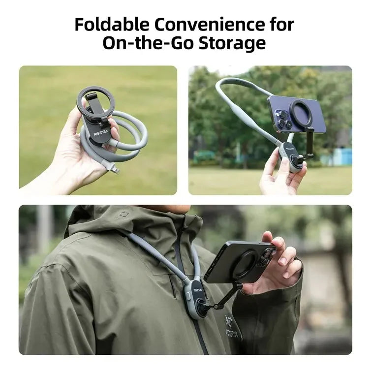 TELESIN MAX Magnetic Neck Mount with Foldable Convenience 