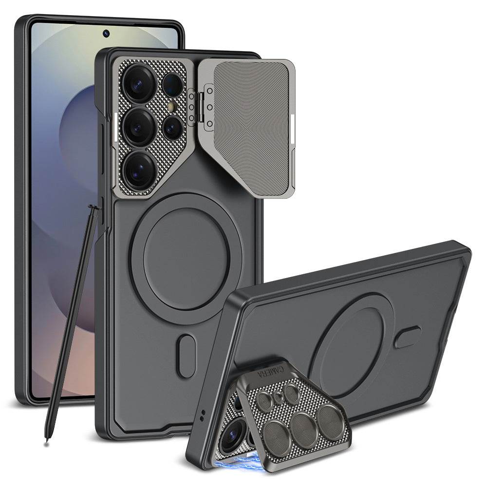Galaxy S23/S24/S25 Ultra Case, Lens Guard & Shockproof | MagSafe | Black