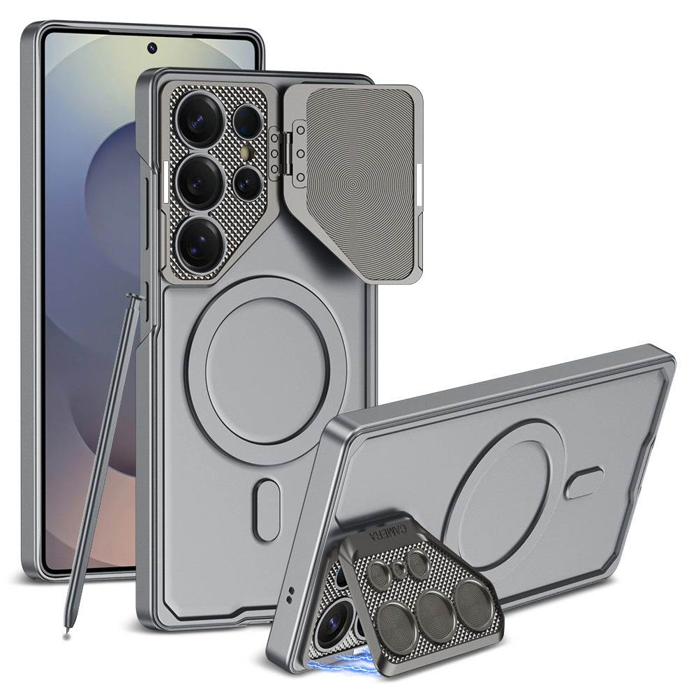 Galaxy S23/S24/S25 Ultra Case, Lens Guard & Shockproof | MagSafe | Gray