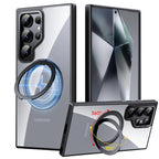 Galaxy Case with Matte Clear Back, Magnetic Ring | MagSafe | Stand Fully Rotate