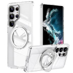 Galaxy Case with Matte Clear Back, Magnetic Ring | MagSafe | Transparent White