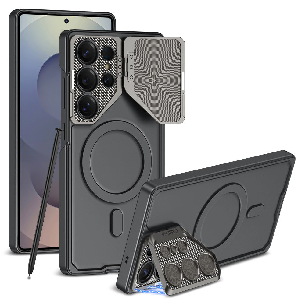 Galaxy S23/S24/S25 Ultra Case, Lens Guard & Shockproof | MagSafe | Black