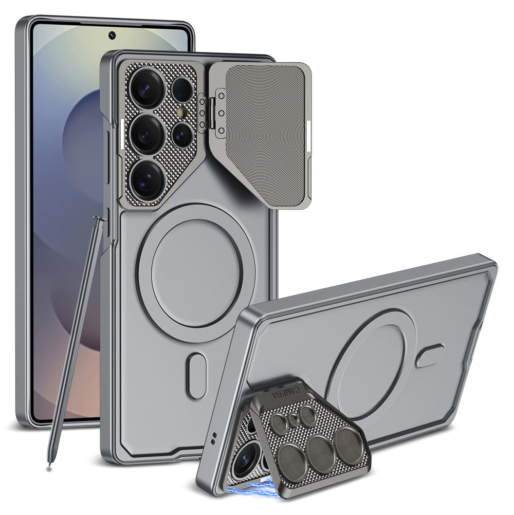 Galaxy S23/S24/S25 Ultra Case, Lens Guard & Shockproof | MagSafe | Gray