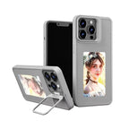 AI Smart Ink Screen iPhone Case with NFC & Holder for iPhone 12-15 - Gray