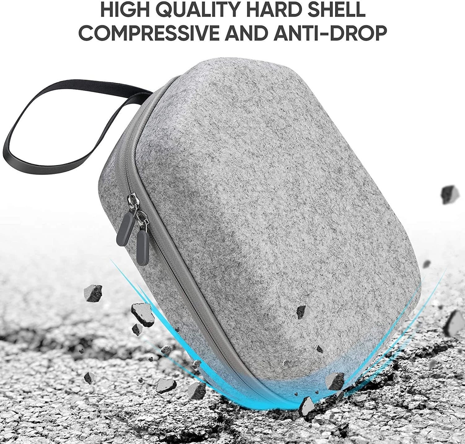Gray High-Quality Hard Shell ProShield Storage Case for Oculus Quest 2 and Accessories - BeezSpeed