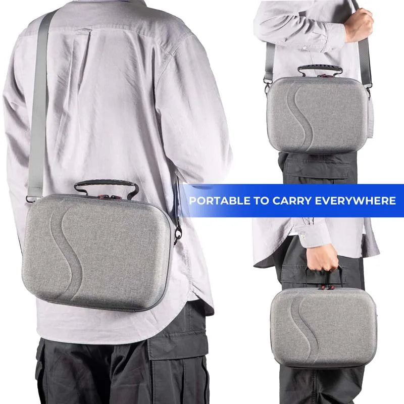 Fashionable and durable storage case for Meta Quest 3 VR, featuring Oxford cloth (Gray) or premium fabric (gray) exterior.