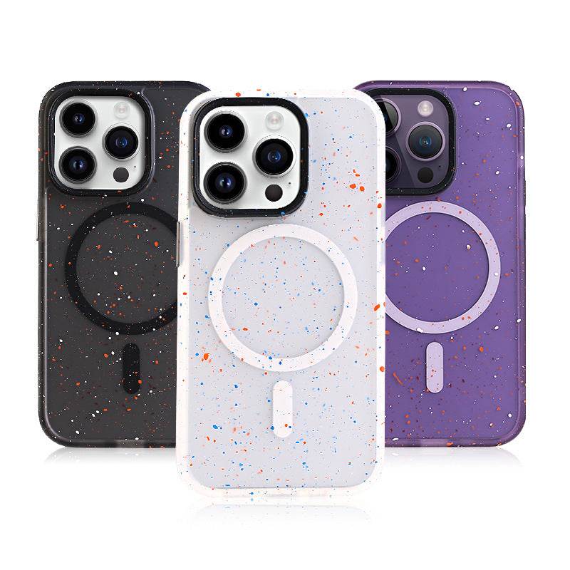 Guard Ink Splash Glitter Case for iPhone 13–16 | MagSafe & Shockproof | BeezSpeed