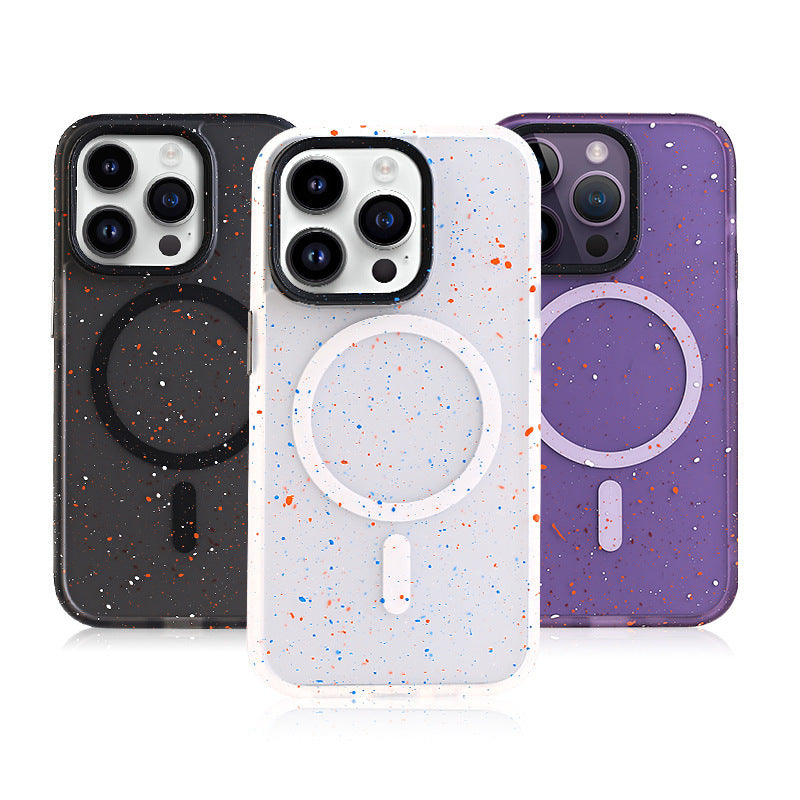 Guard Ink Splash Glitter Case for iPhone 13–16 | MagSafe & Shockproof | BeezSpeed