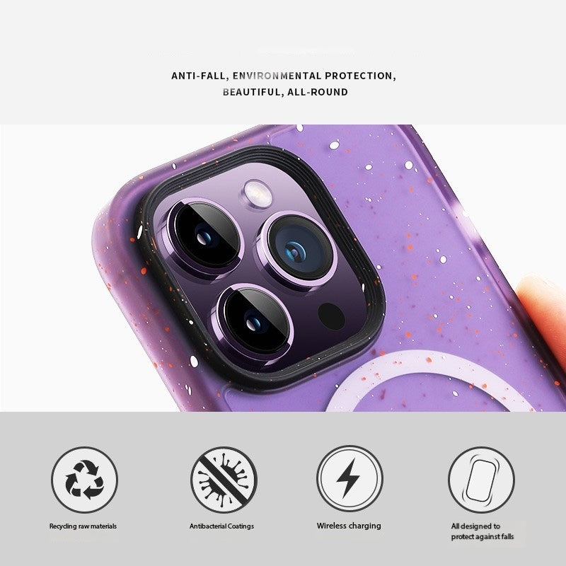 Guard Ink Splash Glitter Case for iPhone 13–16 | MagSafe & Shockproof | Environmental Protection