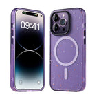 Guard Ink Splash Glitter Case for iPhone 13–16 | MagSafe & Shockproof | Purple