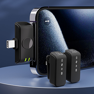 H61 Lavalier Microphone Mini Wireless 2-in-1 - Charging Case for iPhone/Android - BeezSpeed