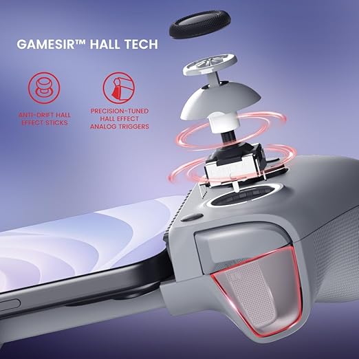 Mobile Controller GameSir G8 Galileo - Enhanced Gaming with Hall Effect Sensors and Pass-Through Charging