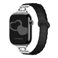 Heart Link Slim Silicone Magnetic Watch Strap for Apple Watch | Three-Hole Design | Black