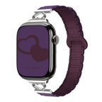 Heart Link Slim Silicone Magnetic Watch Strap for Apple Watch | Three-Hole Design | Purple