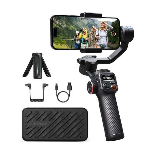 Hohem iSteady M6 3-Axis Gimbal Stabilizer - OLED 360° Rotation | iPhone & Android - BeezSpeed
