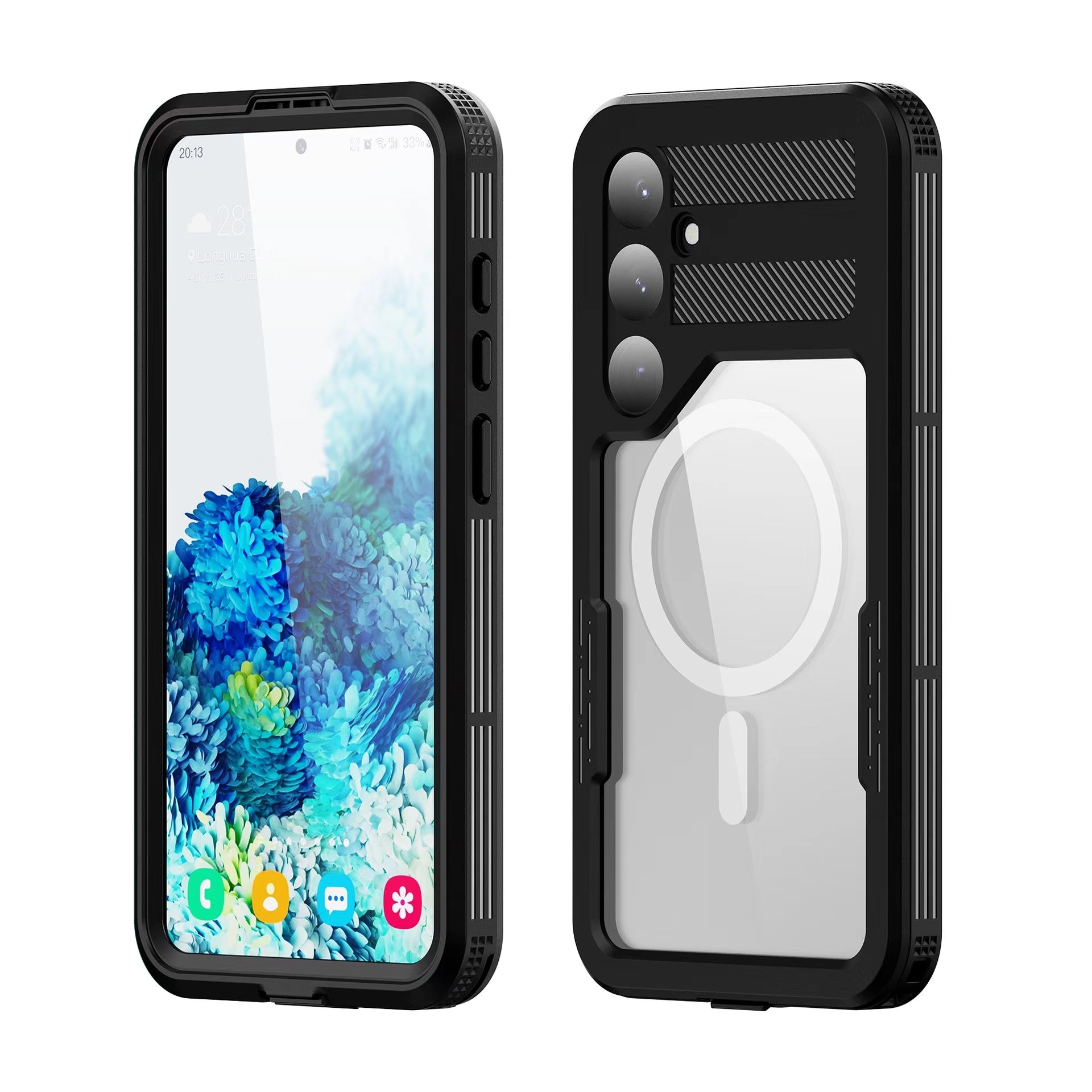 Wireless Charging Compatible Samsung S24 Case with Fingerprint Sensor Support