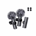 Noise-Reducing Lavalier Mic with Sponge Heads for Clear Audio Recording