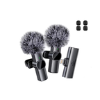 Noise-Reducing Lavalier Mic with Sponge Heads for Clear Audio Recording