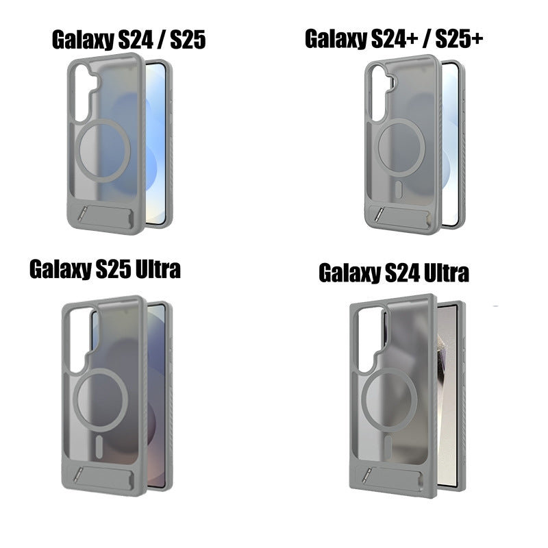 Kickstand Case for Samsung S24/S25 Series – Shockproof & Semi-Transparent | MagSafe | BeezSpeed