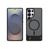 Kickstand Case for Samsung S24/S25 Series – Shockproof & Semi-Transparent | MagSafe Black