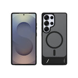 Kickstand Case for Samsung S24/S25 Series – Shockproof & Semi-Transparent | MagSafe Black