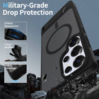 Kickstand Case for Samsung S24/S25 Series – Shockproof & Semi-Transparent | MagSafe | Military Grade Drop Protection