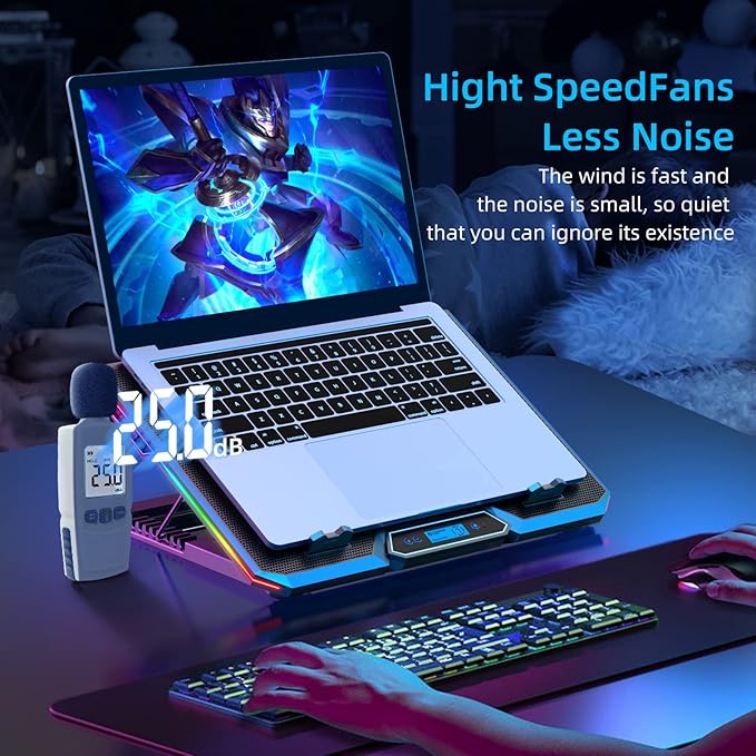 RGB Lighting Modes on ICE COOREL Cooling Pad for a Personalized Look