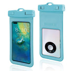 Light Blue Universal Floating Waterproof Phone Case for Beach & Diving up to 6.2" - BeezSpeed