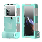 Universal Waterproof Phone Case for iPhone and Samsung with Shutter Design for Easy Use - Light Green