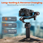 Long Lasting Reverse Charging Hohem iSteady MT2 Kit Gimbal 3-Axis Stabilizer | AI Tracker & Light - BeezSpeed