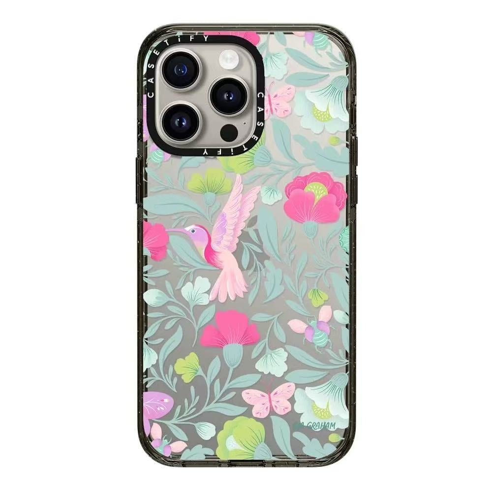 MagSafe BloomButterfly iPhone 14 to 16 Cases – Vibrant Floral Revival | Melodic BirdSong