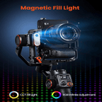 Magnetic Fill Light Hohem iSteady MT2 Kit Gimbal 3-Axis Stabilizer | AI Tracker & Light - BeezSpeed