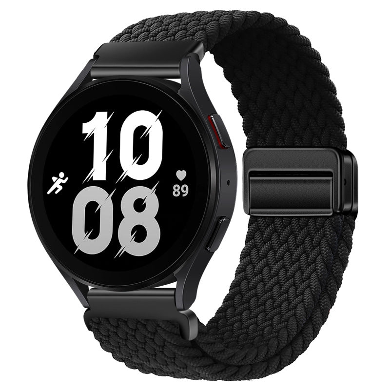Magnetic Braided Nylon Loop Strap for Samsung Galaxy Watch - Black