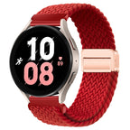 Magnetic Braided Nylon Loop Strap for Samsung Galaxy Watch - Red
