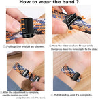 Magnetic Braided Nylon Loop Strap for Samsung Galaxy Watch - how to wear