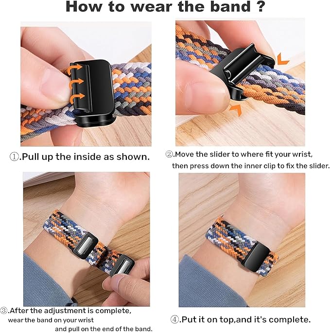 Magnetic Braided Nylon Loop Strap for Samsung Galaxy Watch - how to wear