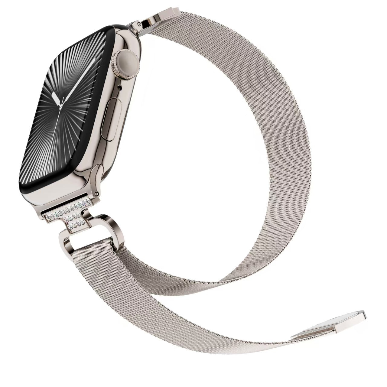 Magnetic Milanese Loop Stainless Steel Band Apple Watch | Silver