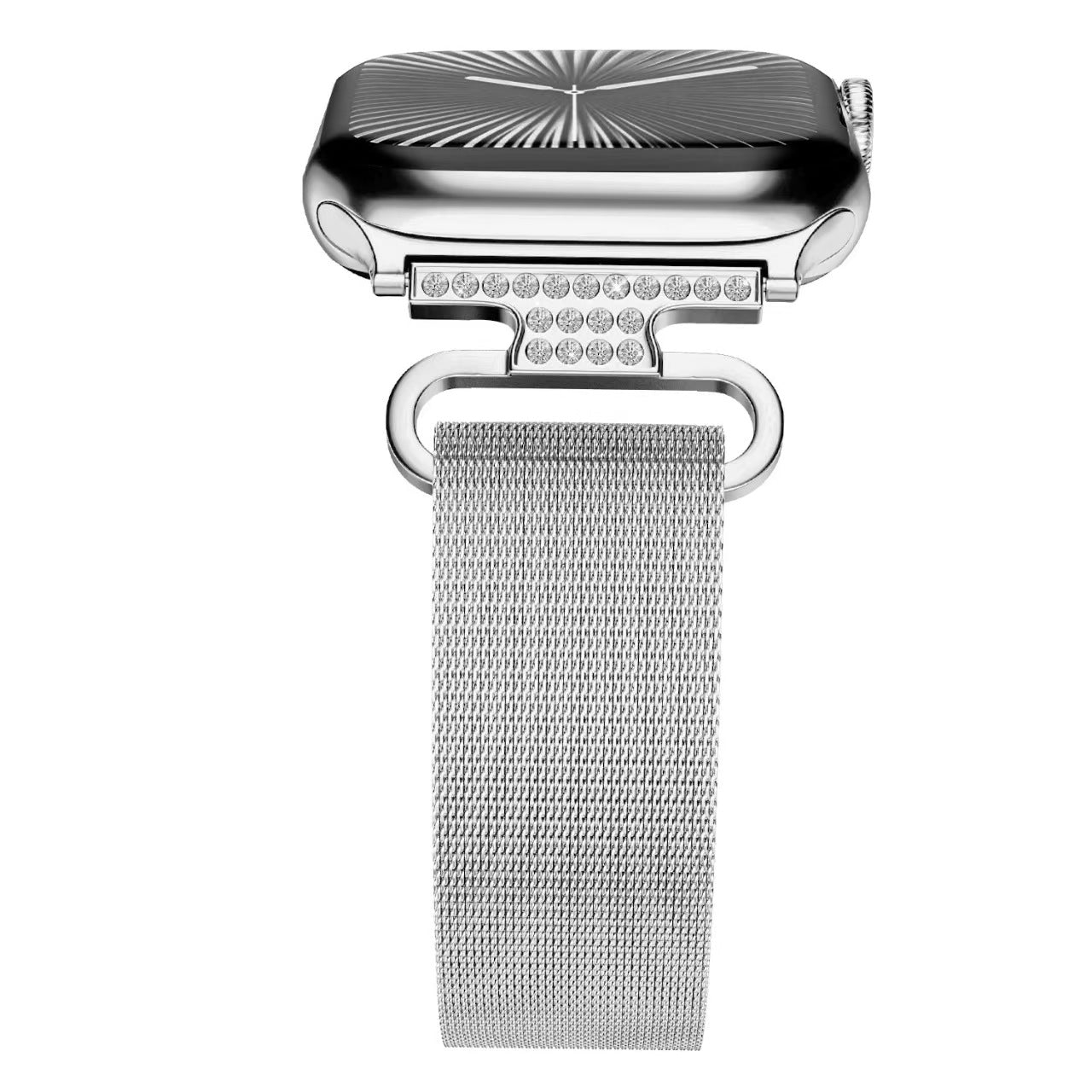 Magnetic Milanese Loop Stainless Steel Band Apple Watch | White Silver