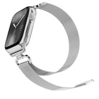 Magnetic Milanese Loop Stainless Steel Band for Apple Watch | White Silver
