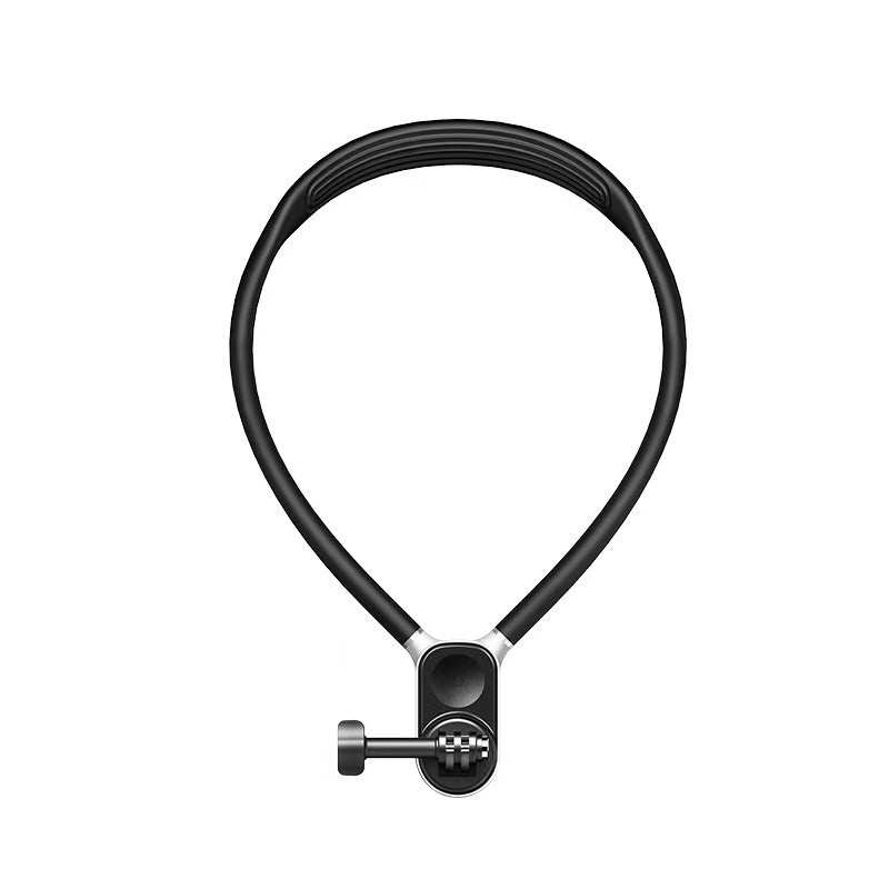 Black Magnetic Neck Holder for Hands-Free POV and Vlogging with DJI Osmo Pocket 3 and GoPro Hero - BeezSpeed