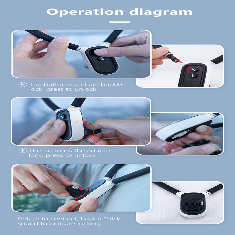 Magnetic Neck Mount for DJI OSMO Pocket 3 & GoPro Hero MAX - Hands-Free - BeezSpeed