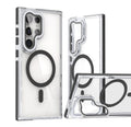 Magnetic Samsung Case S23-S25 Series | Shockproof Transparent Cover | Black
