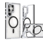Magnetic Samsung Case S23-S25 Series | Shockproof Transparent Cover | Black