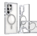 Magnetic Samsung Case S23-S25 Series | Shockproof Transparent Cover | Gray
