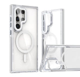 Magnetic Samsung Case S23-S25 Series | Shockproof Transparent Cover | White